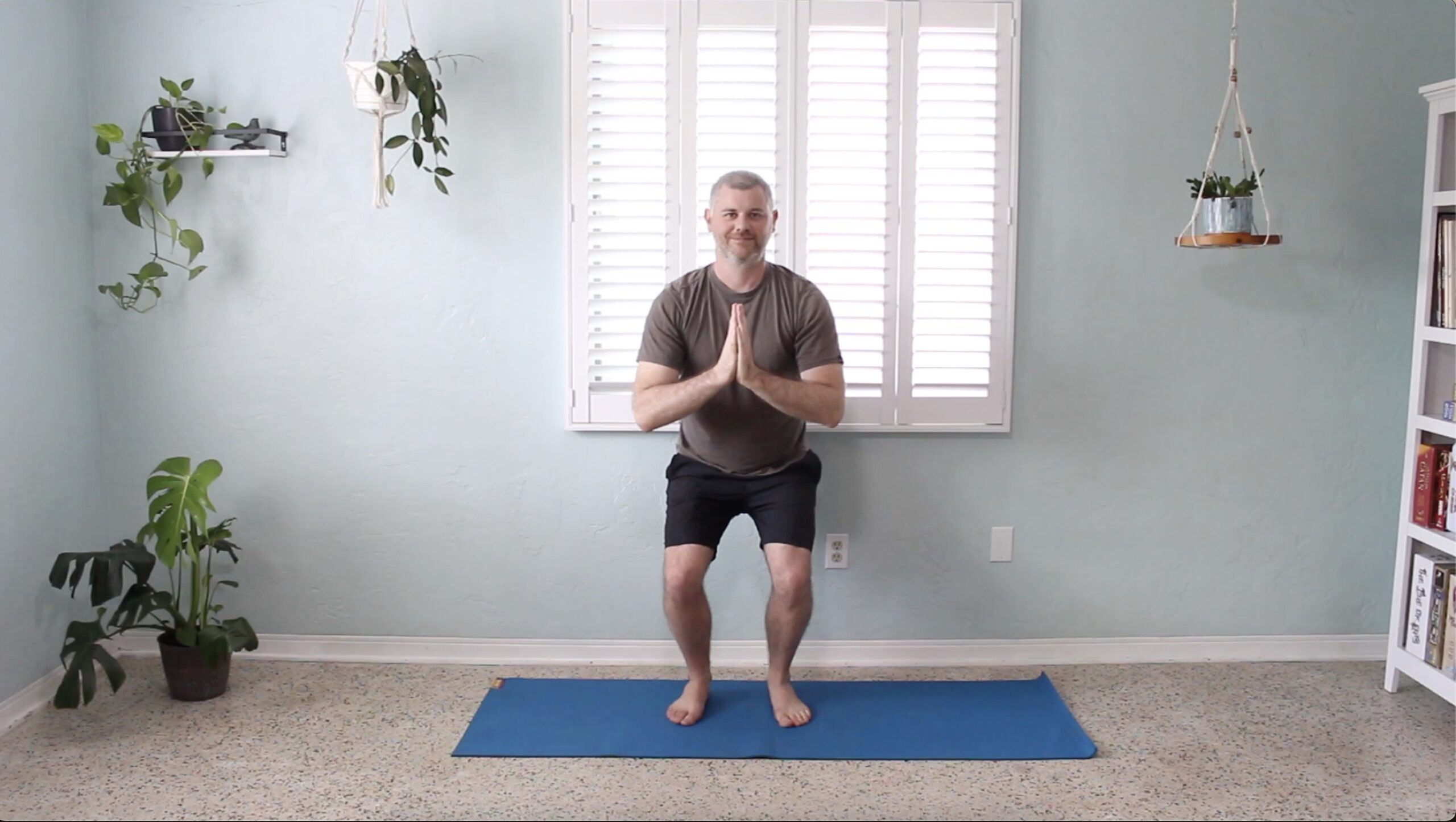 mindful prayer in chair posture